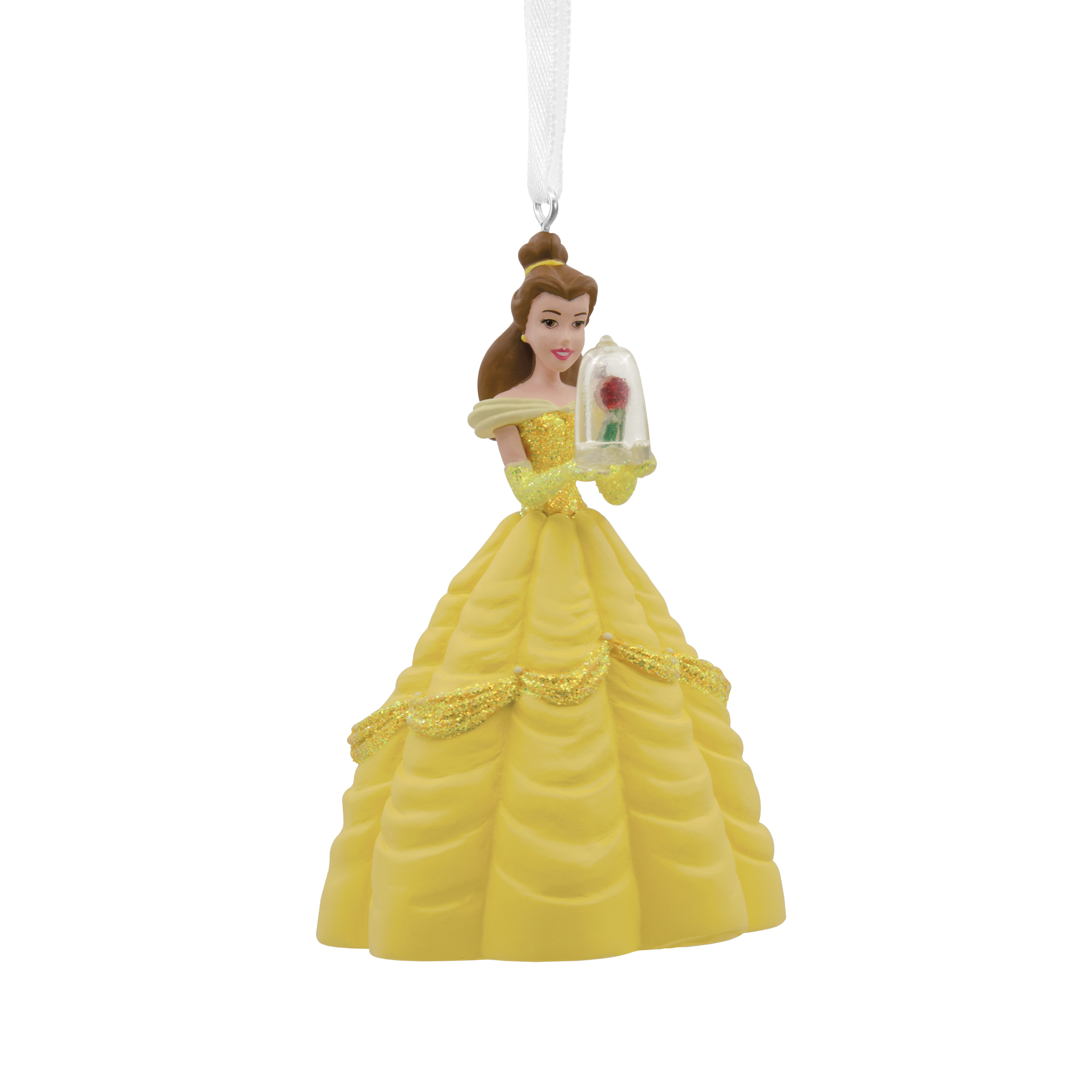 Hallmark Disney Belle With Enchanted Rose Christmas Ornament 763795540655
