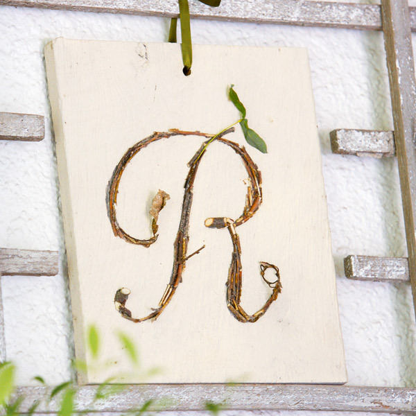 DIY Fall Decorations Monogram wall sign