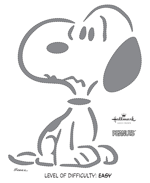 Snoopy Pumpkin Carving Stencilnull