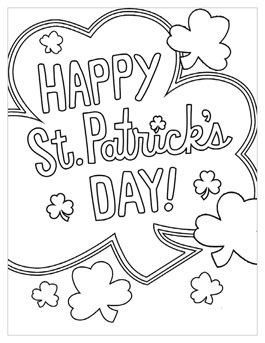 St Patrick Coloring Pages type