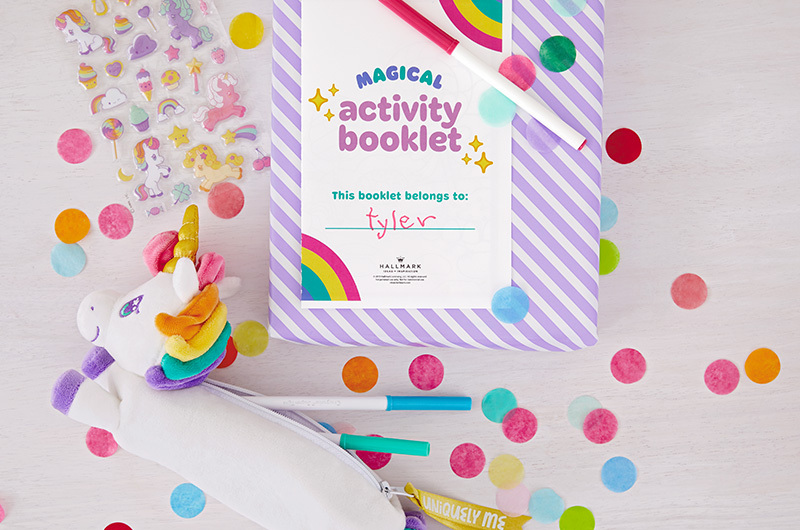 Unicorn coloring page and activity