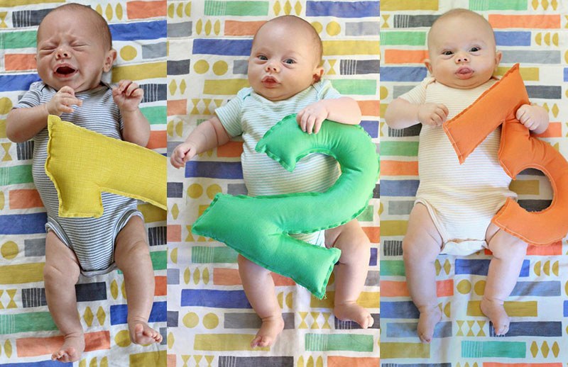 Monthly baby photos example