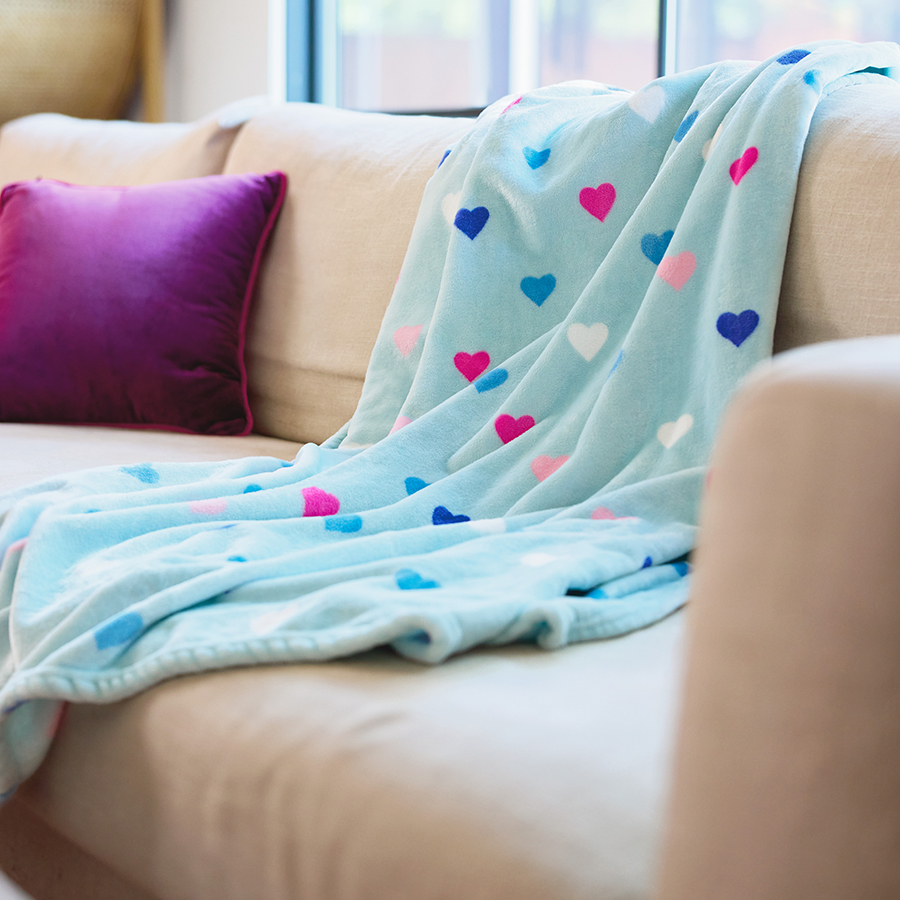 Heart Print Blanket