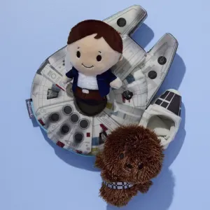Itty bittys Star Wars Han Solo Plush and Chewbacca Plush in Millennium Falcon Set