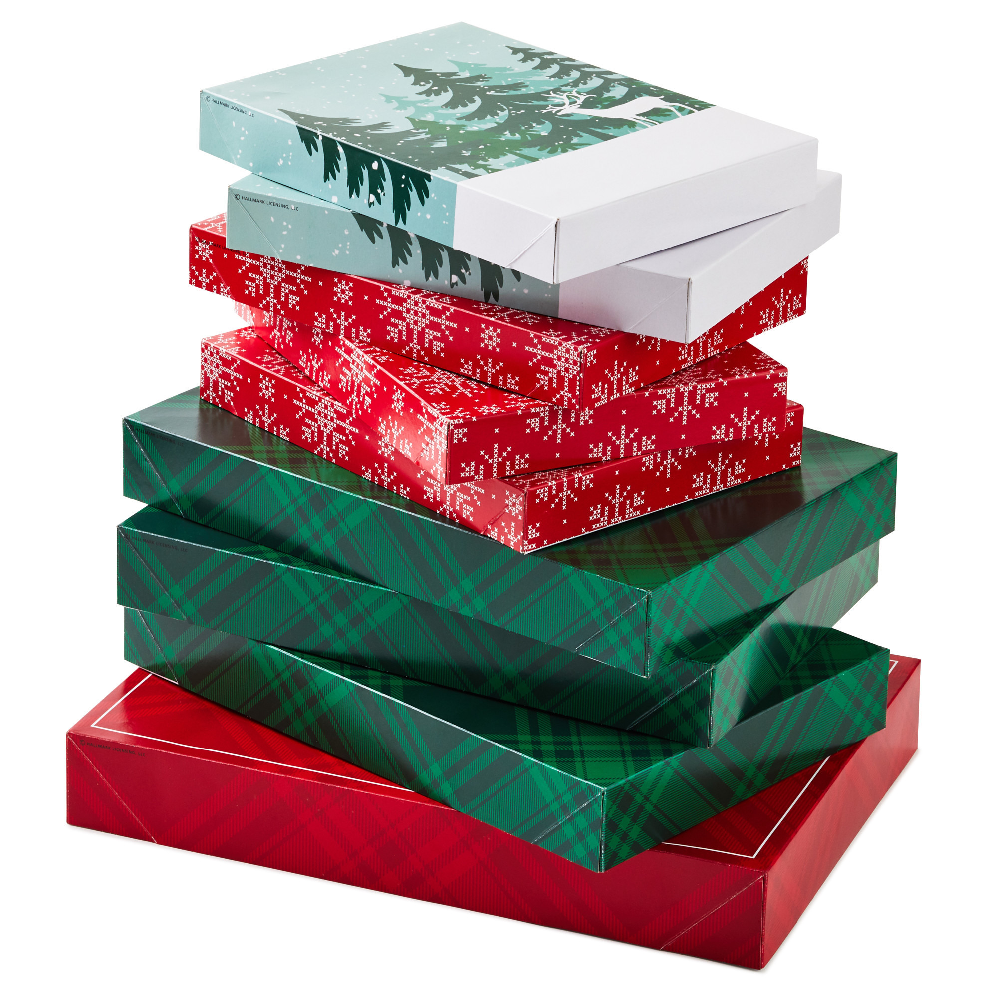 Hallmark Christmas Gift Boxes 9Pack Assorted Traditional Designs