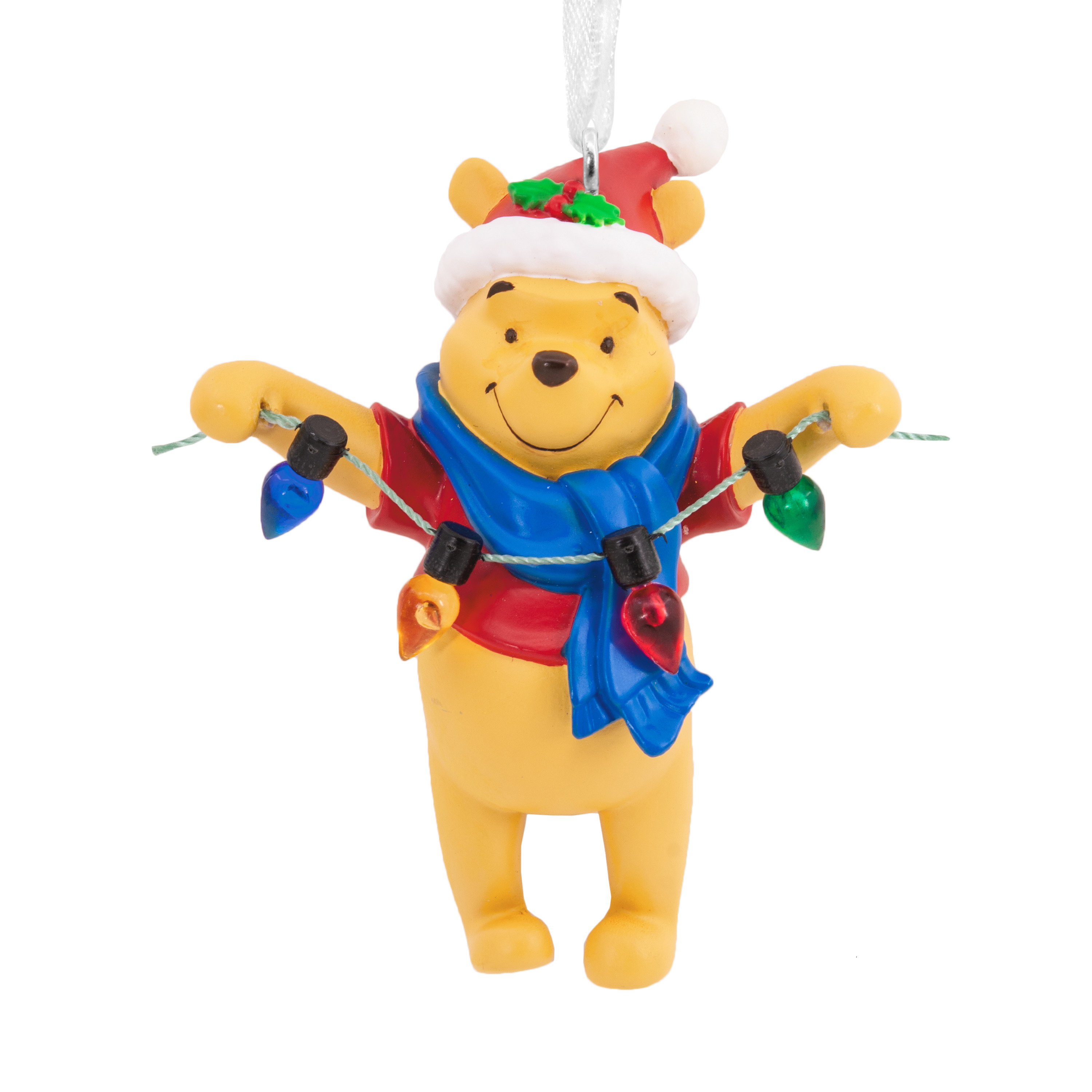 Winnie the Pooh holding light string Christmas Ornament Hallmark Canada